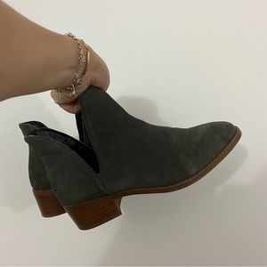 Steve Madden Suede Booties - Dark Grey